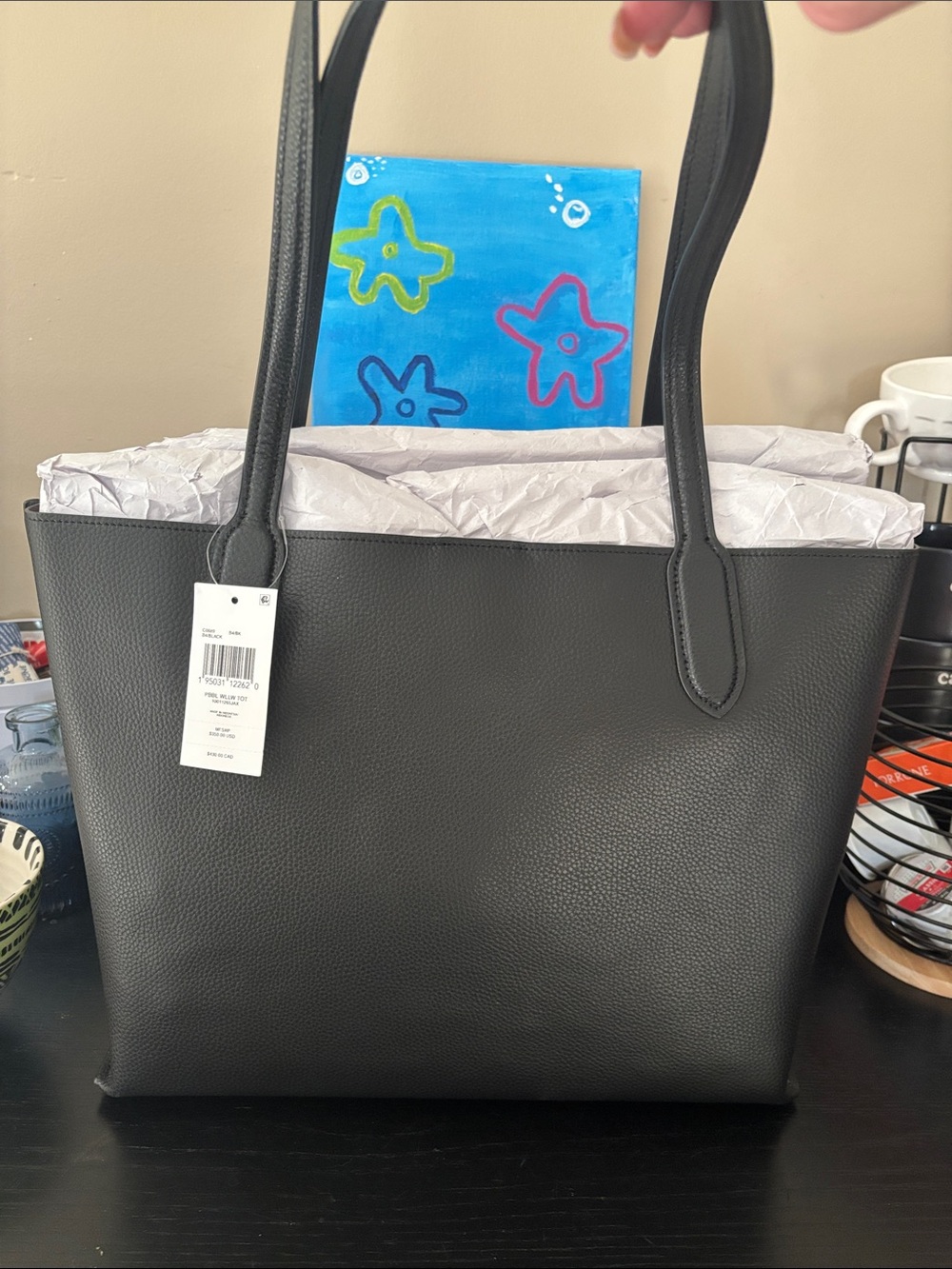 Coach Willow Large Pebbled Leather Tote with Gold Accent - Picture 2 of 9
